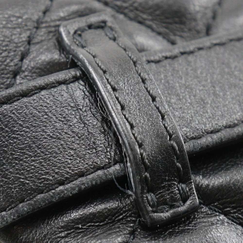 CHANEL Black Lambskin Leather Fanny Pack